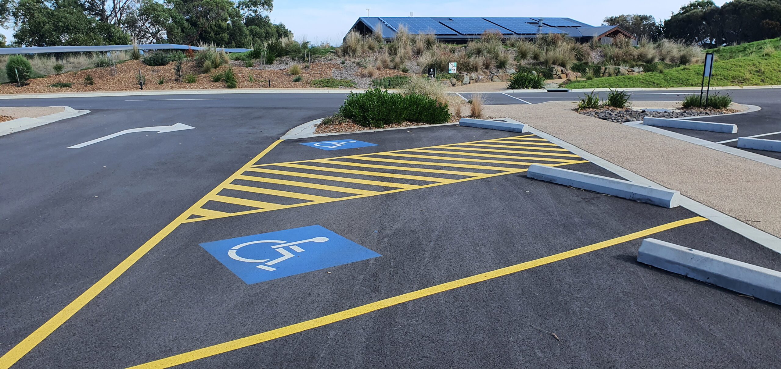 2 accessibility car parking spaces in the Wildlife Wonders car park